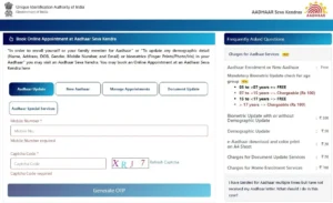 Aadhar Card Finger Update Book an Appointment